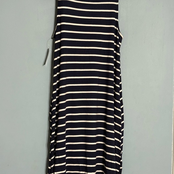 SELLING TIME & TRU DRESS For WOMEN SIZE XS STRIPED NWT SLEEVELESS  NAVY BLUE - Picture 2 of 11